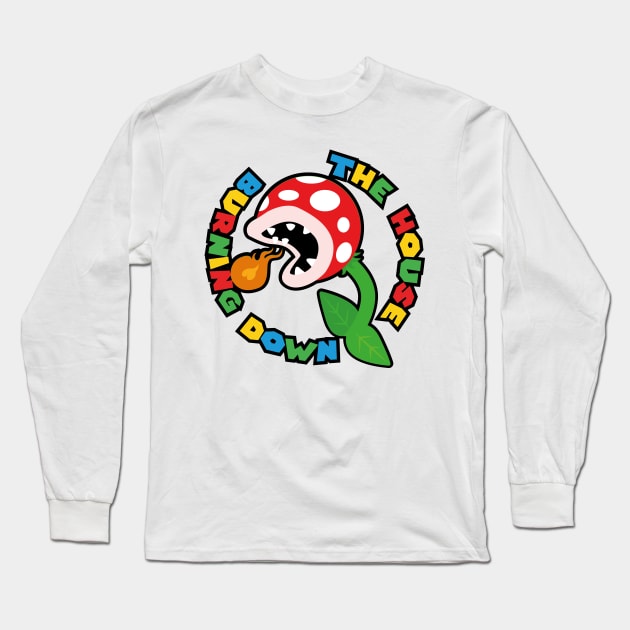 Burning down the House Long Sleeve T-Shirt by Mansemat